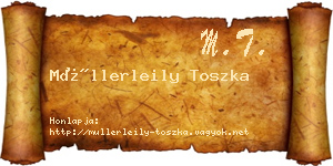 Müllerleily Toszka névjegykártya